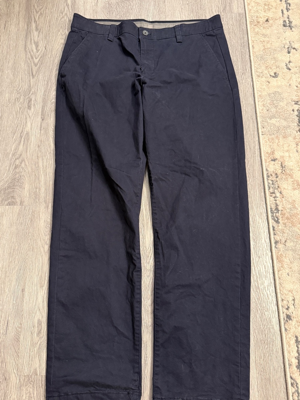 Chaps Mens 5-Pocket Twill Pant Slim Straight Sea Storm Chino Pants 36 X 32 EUC